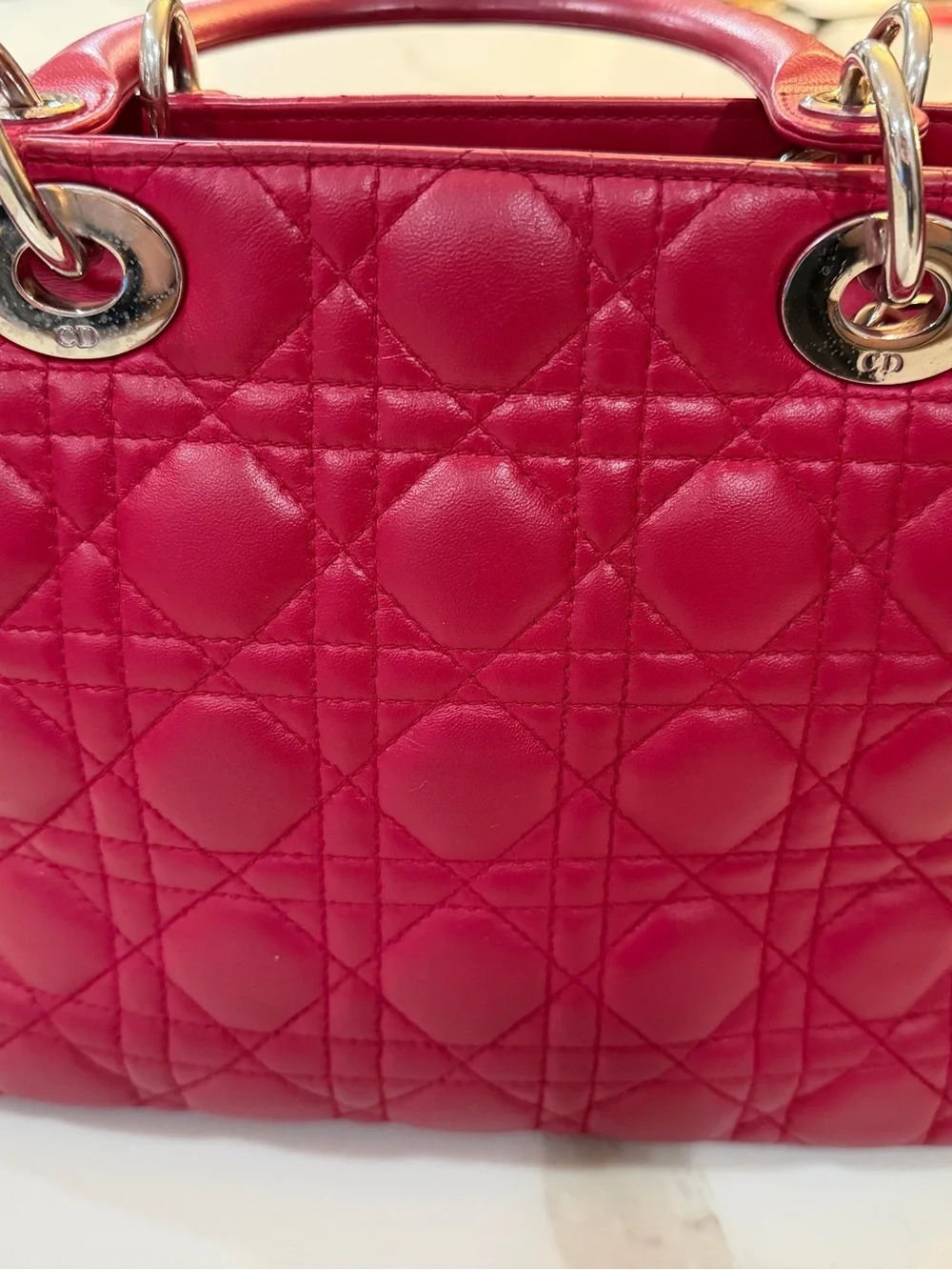 Authnetic Dior Cannage Lady Dior Bag medium